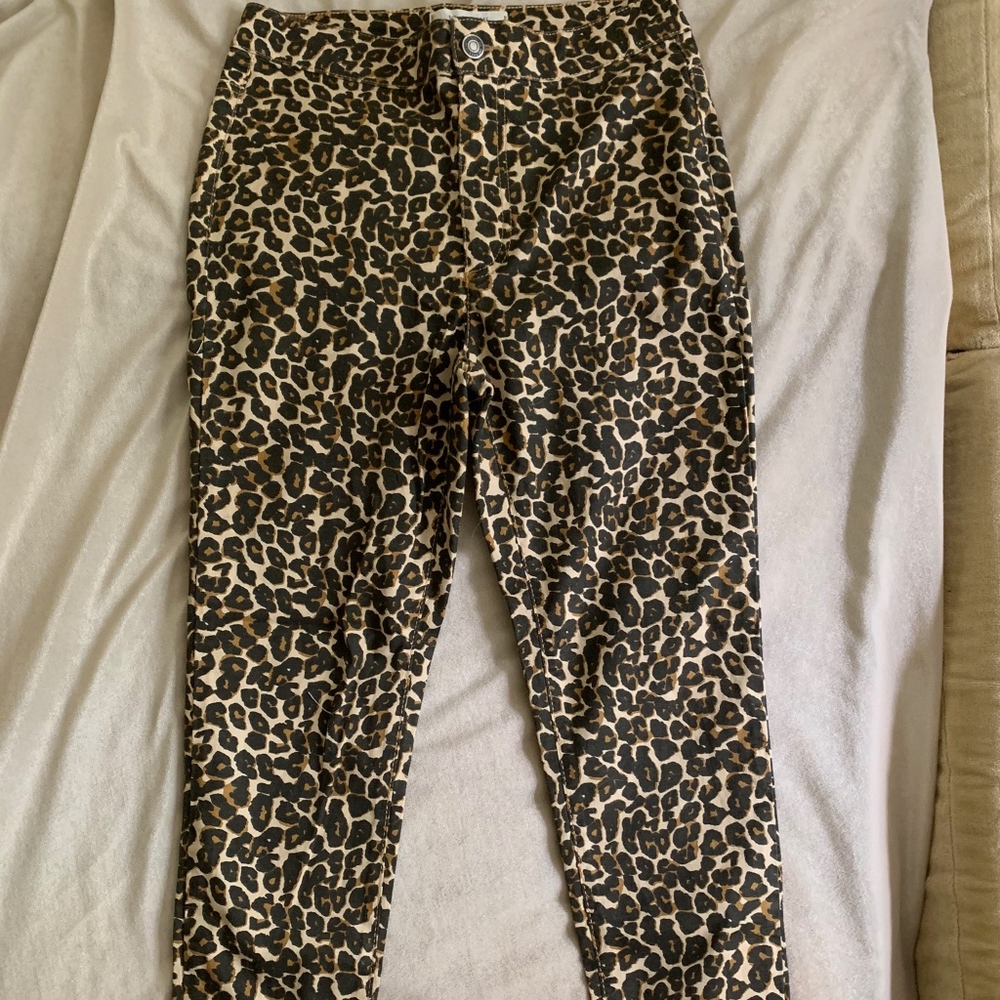 Free People Cheetah print jeans